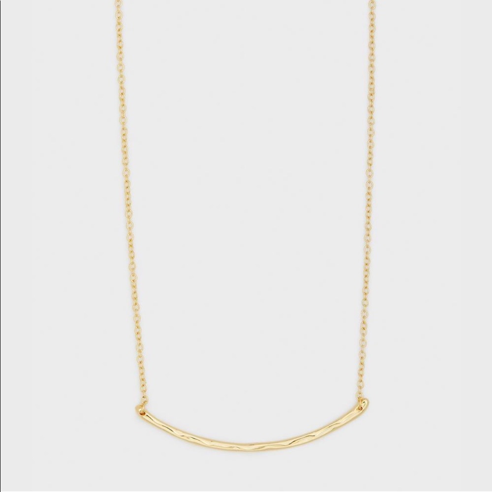 Gold Gorjana Taner Bar Small Necklace